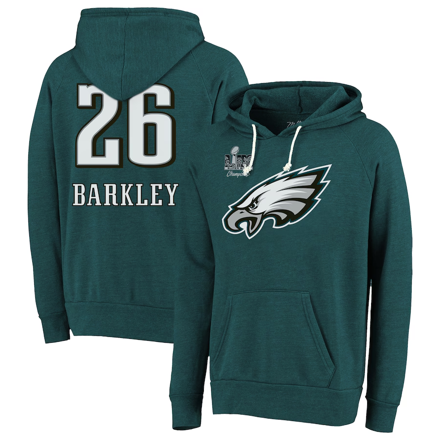 Men Philadelphia Eagles #26 Barkley green NFL 2025 hoodie->philadelphia eagles->NFL Jersey